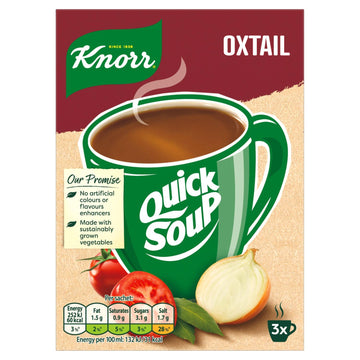 Knorr Quick Soup Instant Mix Oxtail 3 Servings, 42gm(1.48oz), Pack of 1, Irish recipe