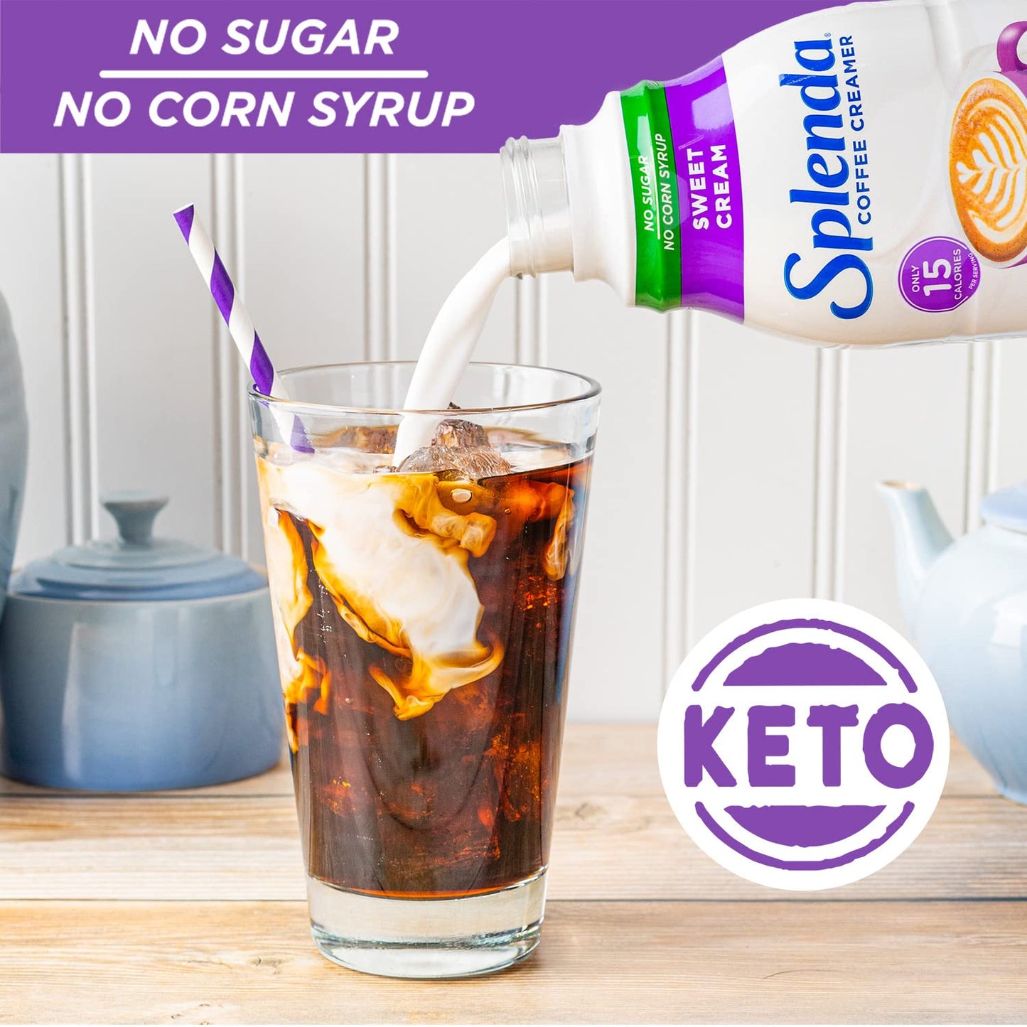 Splenda Sugar Free Sweet Cream Coffee Creamer, 32 Fl Oz