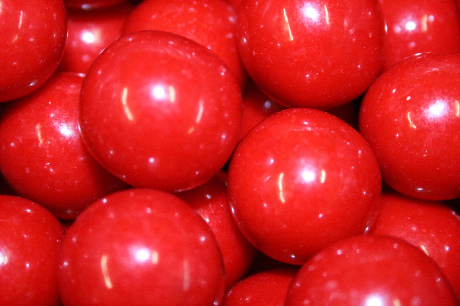 Bayside Candy 1'' Large Gumballs - Colored Gumball Collection - Gumball Machine - Shimmer and Solid Colors (Red Gumballs 1'' Lar