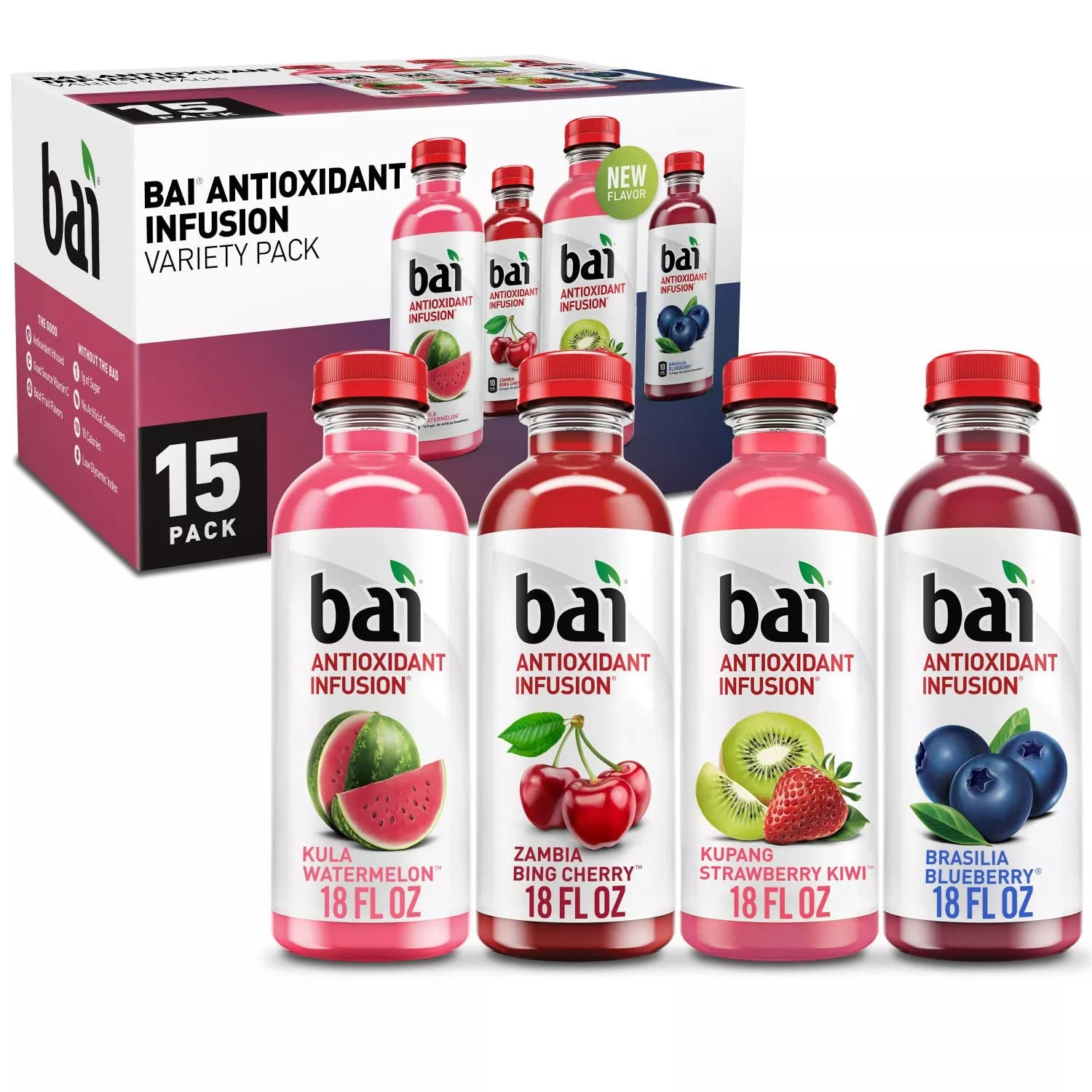 Bai Antioxidant Infusion Variety Pack 18 fl. oz.  15 ct.