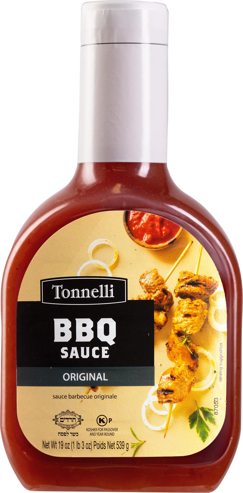 Tonnelli Tonelli Original BBQ Sauce, 19oz | Rich Barbecue Sauce | Great for Cooking & Marinades | Kosher for Passover