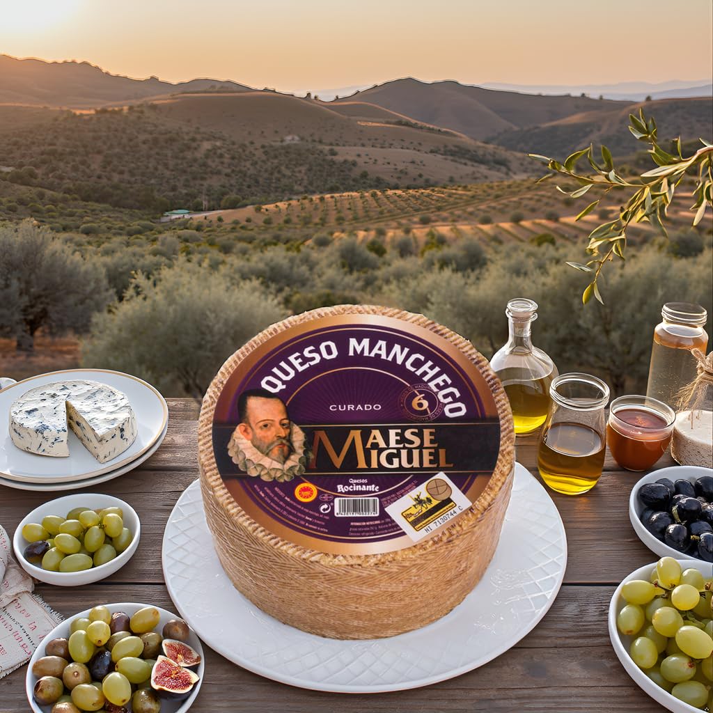 Manchego Reserve (Cured 6 Months) - Whole Wheel (Approx. 6 lbs) | Authentic Spanish Sheeps Milk Cheese