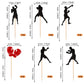 YCTHUNFISH 36 Pack Boxing Cupcake Toppers - Glitter Boxing Gloves, Gym Theme Decorations for Baby Shower, Birthday Party