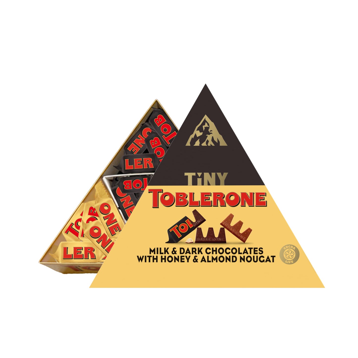 Toblerone Tiny Chocolate Gift Box Variety Pack, 25 Pieces (Milk & Dark Chocolate)