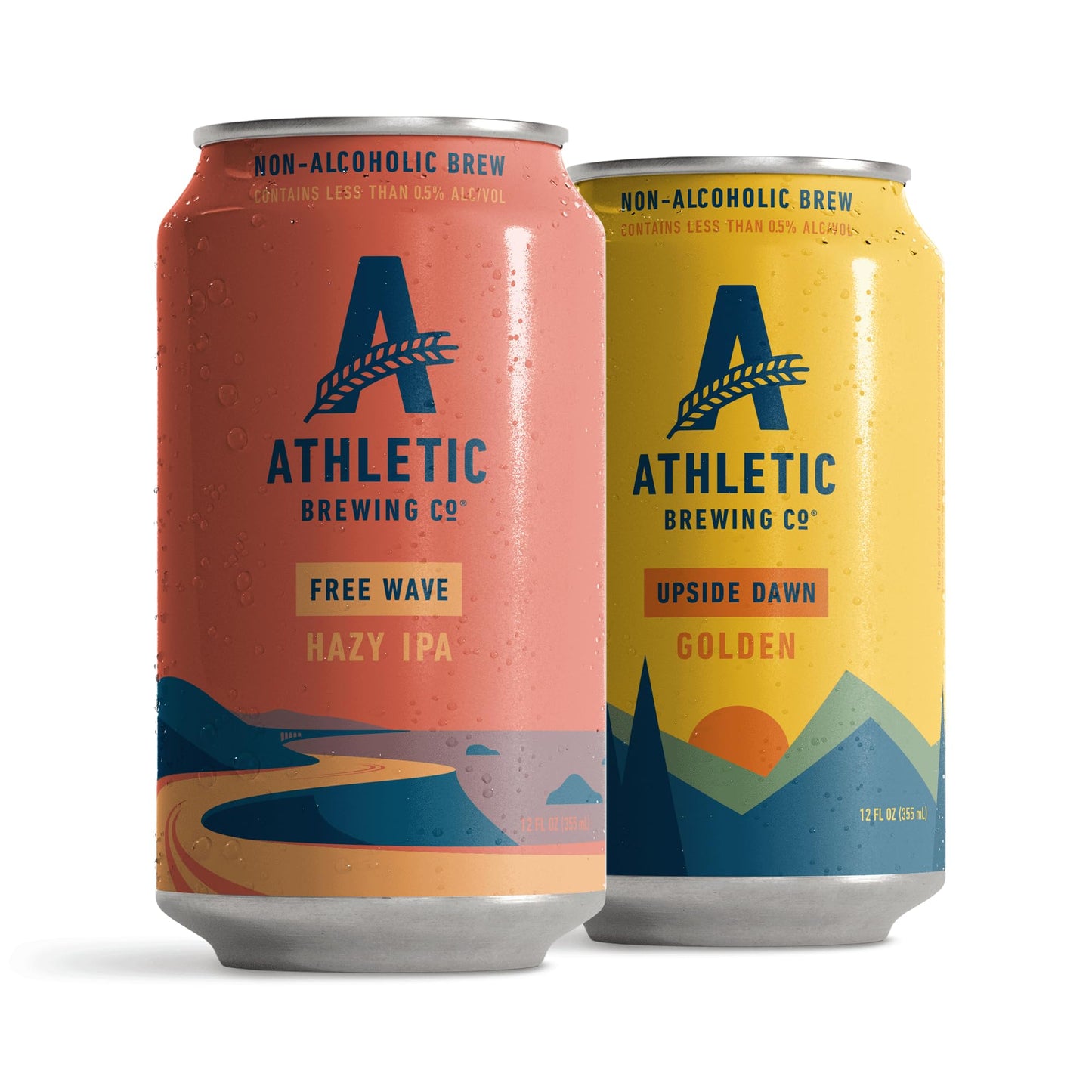 Athletic Brewing Company Non-Alcoholic Beer Variety Pack, Golden & Hazy IPA, 12 Fl Oz Cans, 12 Pack