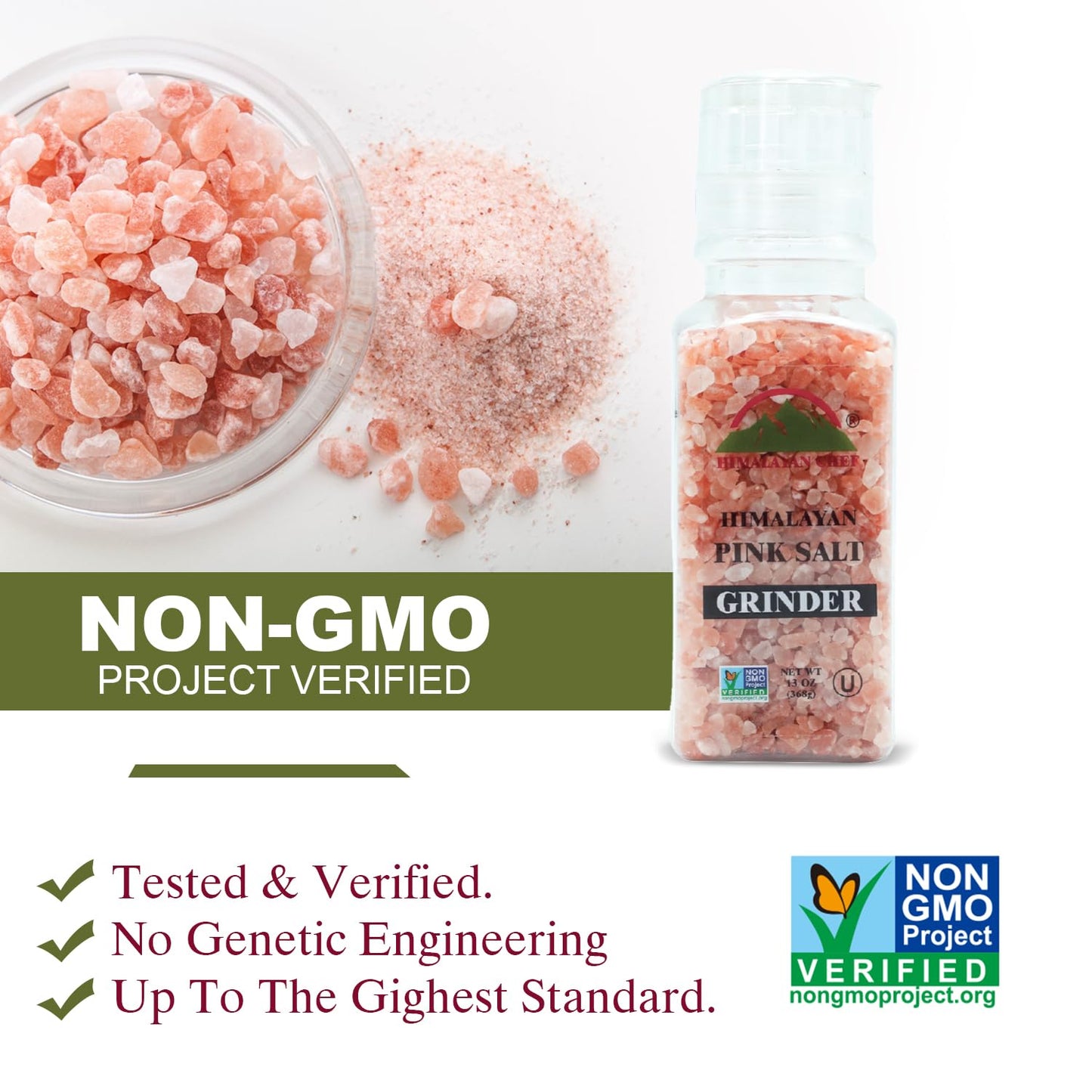Himalayan Chef Pink Himalayan Salt Coarse Grain - 13 Oz, 17.5 Ounce, Model 5098
