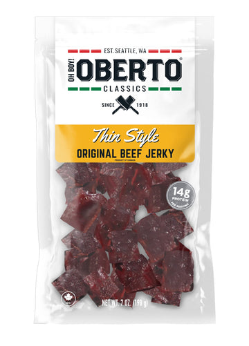 Oh Boy! Oberto Classics Thin Style Original Beef Jerky, 7 Ounce