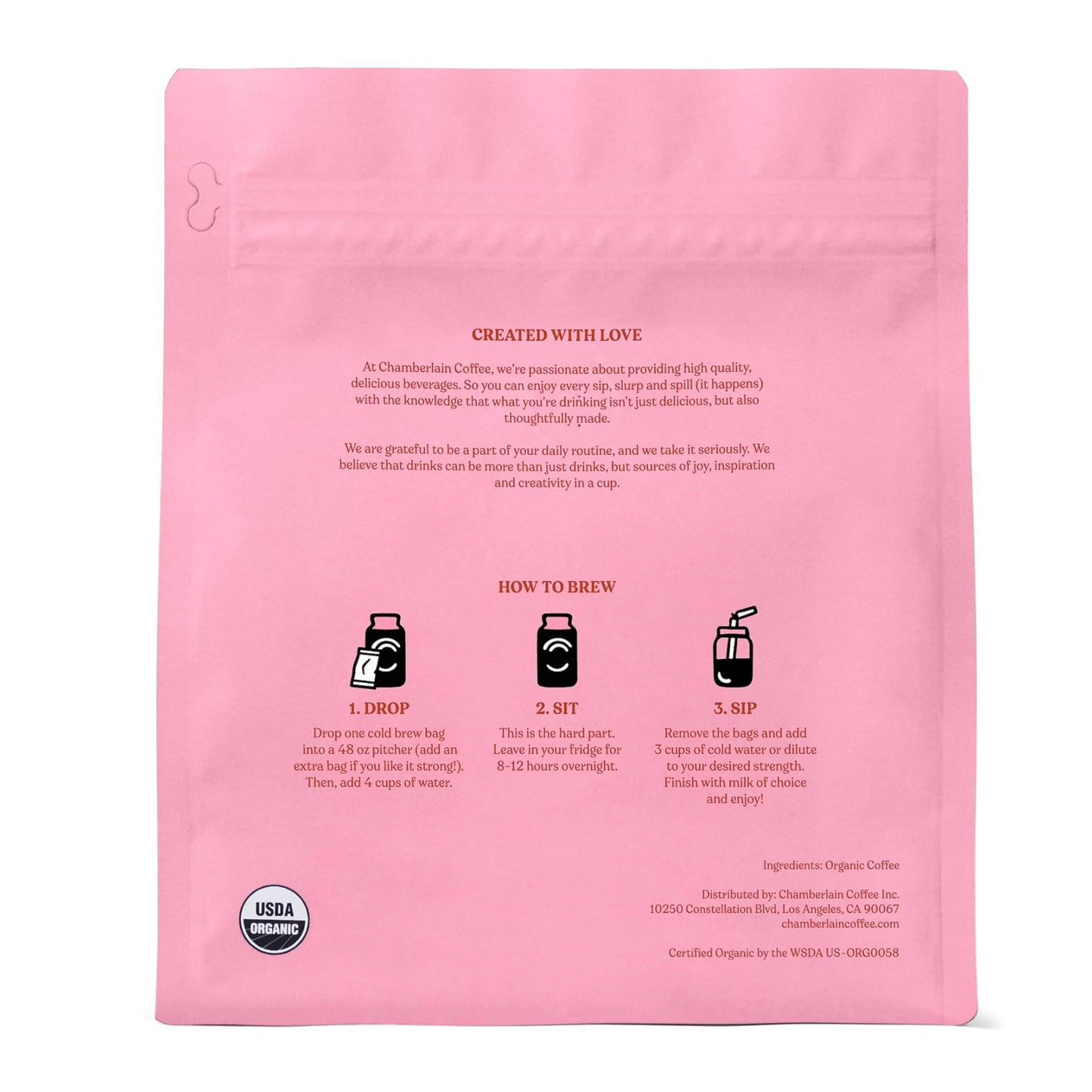 Chamberlain Coffee Fluffy Lamb Vanilla Cold Brew Bags - XL Cold Brew Bags - Premeasured, Ready to Brew, Cold Brew Coffee Packs -