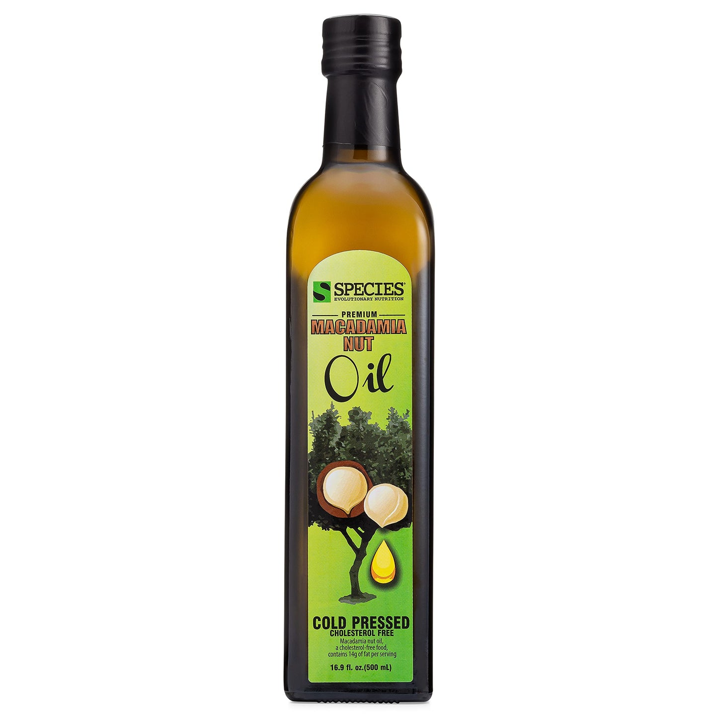 Species Nutrition Macadamia Nut Oil - Healthy Cooking Oil, Omega 9, 16.9 Fl Oz (Pack of 1)