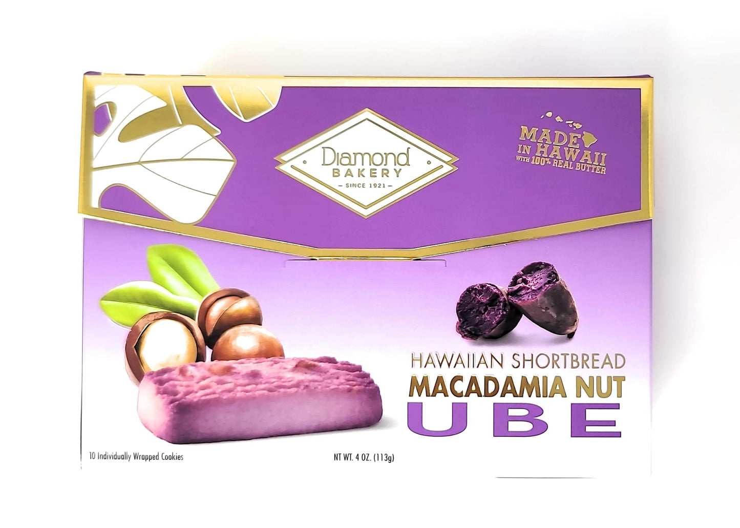 Diamond Bakery - Macadamia Nut Hawaiian Shortbread Cookies 4 Oz (Ube)
