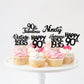 30Pcs Happy 90Th Birthday Cupcake Toppers Glitter Awesome Since 1933 Ninety 90 Fabulous Vintage 1933 Cupcake Picks For 90Th Birt