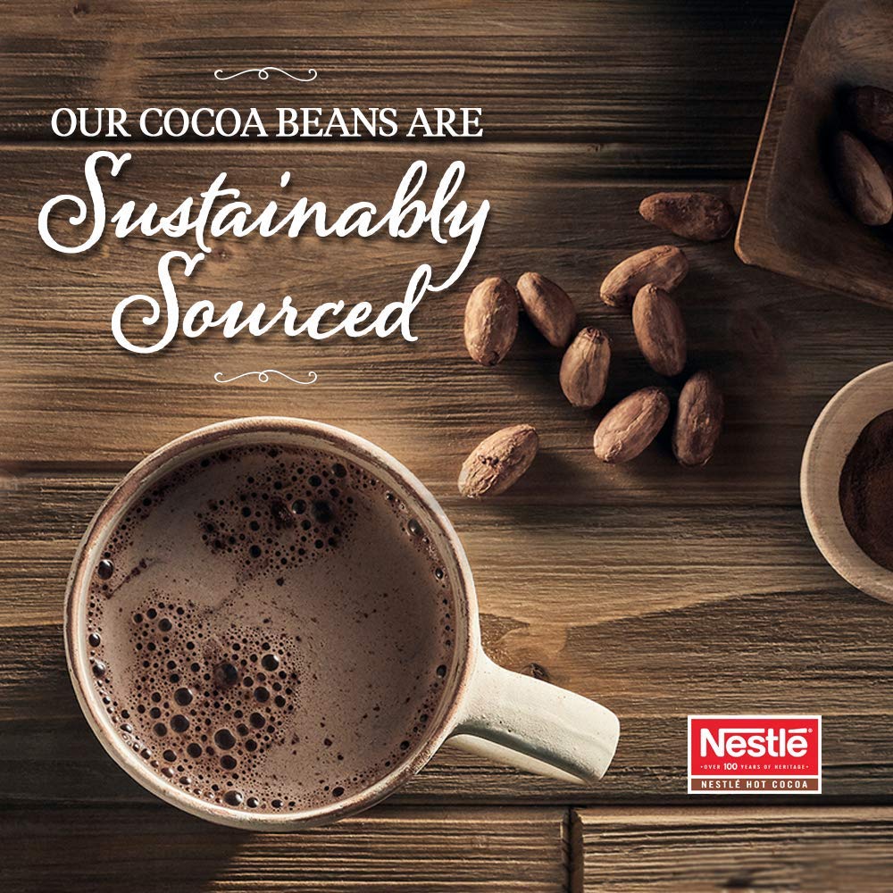 Nestle Hot Cocoa Dark Chocolate Flavor Mix, Bulk Pack of 300, 0.71 oz Packets, Rich Brown