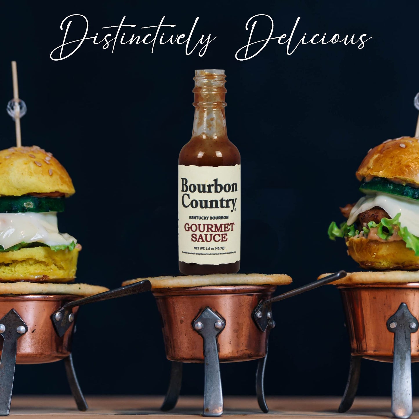 spirit-inspired flavor Country Gourmet Sauce | Marinade & Cooking Sauce | Nappe Consistency | 2 Oz.
