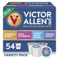 Victor Allens Coffee Decaf Variety Pack  Light-Medium Roasts  54 Count  Single Serve Coffee Pods for Keurig K-Cup malt-inspired