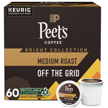 Peet'S Coffee, Medium Roast K-Cup Coffee Pods For Keurig Coffee Machines - Off The Grid, 60 Count (6 Boxes Of 10 K-Cup Pods)