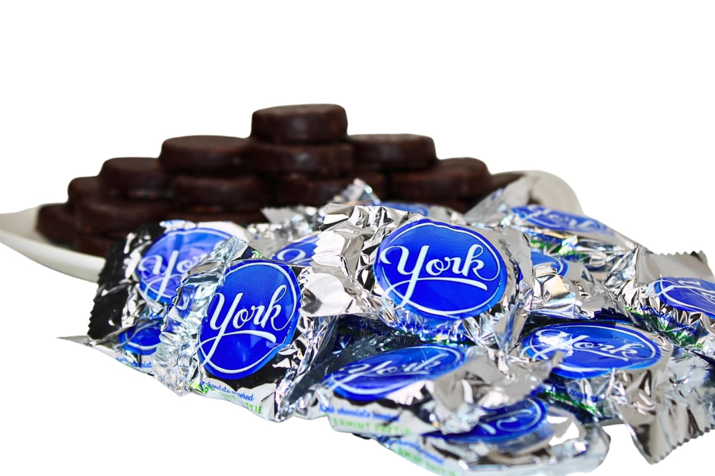 Grandys Candys Mini York Peppermint Patties- Bulk Candy- Super Saver (Individually Wrapped) 2 Pounds
