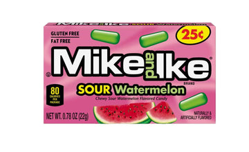Mike & Ike Chewy Candy Variety Pack | Berry Blast, Tropical, Watermelon, Cherry | 0.78 Ounce (Pack Of 24)