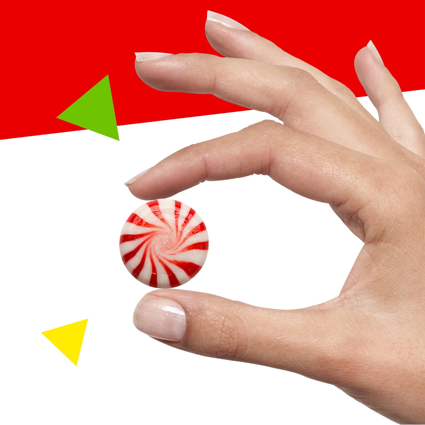 Peppermint Pinwheel Starlight Mints Hard Candy (1 Pound Bag - Approx. 90 Count)