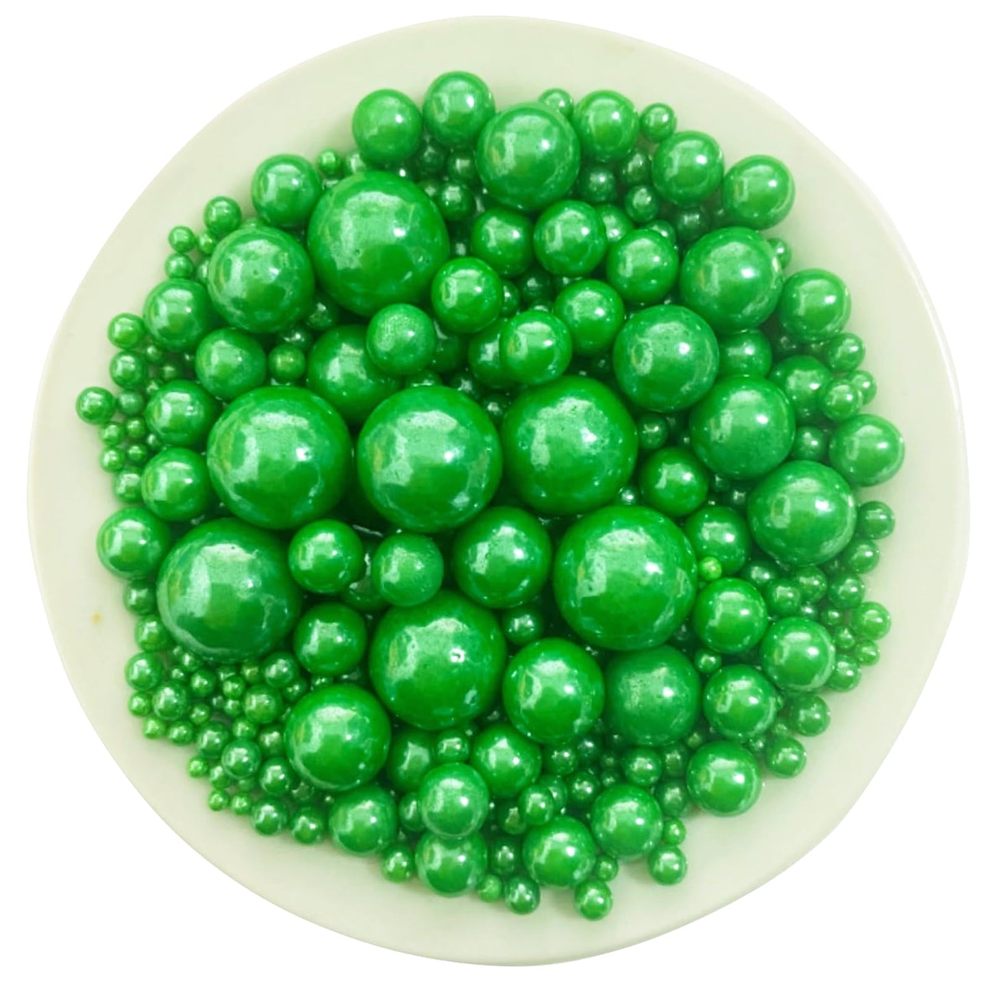 Sentovac Green Pearl Sprinkles Edible Sugar For Cake Decorating Fancy Sprinkles Cake Topper Cupcake Cookie Baking Decorations St Patrick'S Day Halloween Christmas Valentine'S Day Wedding Supplies