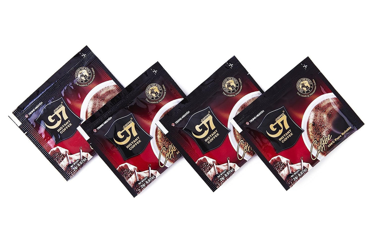 Trung Nguyen G7 Instant Coffee Pure Black 100% Soluble Strong Bold 14.1 Ounce