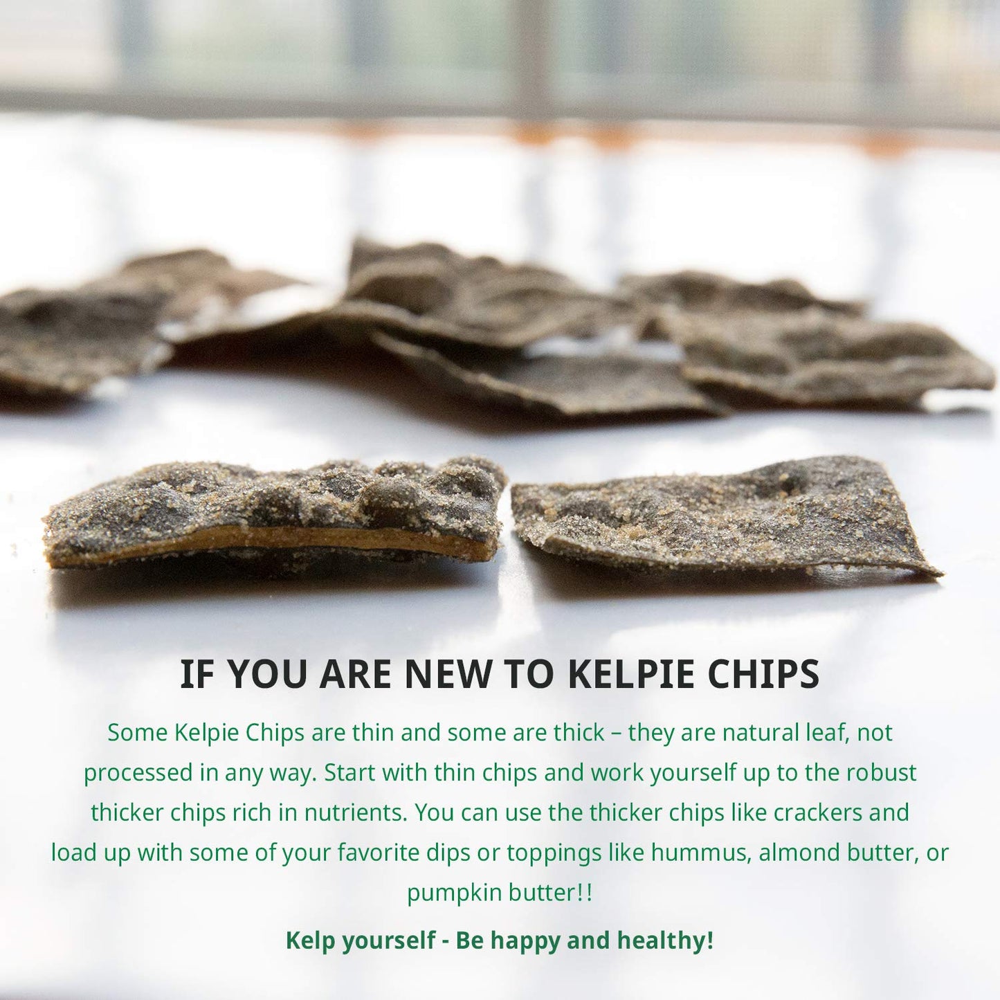 Salt And Pepper,1Oz, 3Bags, Kelpie Chips Healthy Snack Natural Kelp Seaweed Chips Superfood Nutrient Explosion (3 Bags, Salt And