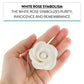 Global Sugar Art Tea Rose Sugar Cake Flowers, White, Large Wired, 12 Count By Chef Alan Tetreault
