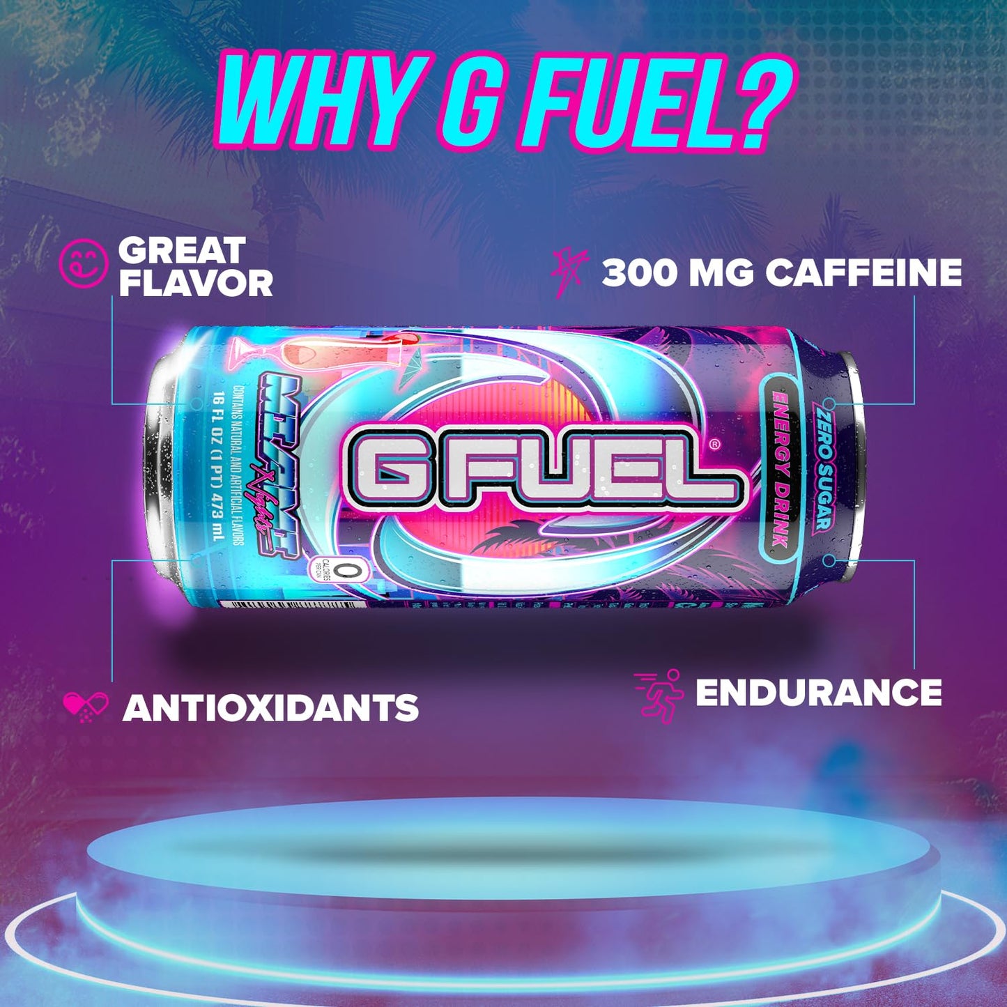 G Fuel Energy Drink, Strawberry Pina Colada, Sugar Free, 140mg Caffeine, 16 Fl Oz, 12-Pack