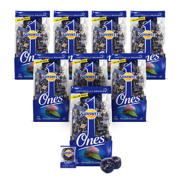 Sunsweet Amazin Prunes Ones - Prunes Pitted Unsweetened & Dried - Gluten Free, Vegan, Low Fat - Fiber & Minerals - 12 oz pouch 