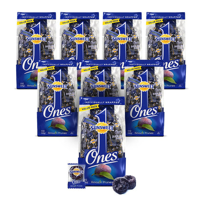 Sunsweet Amazin Prunes Ones - Prunes Pitted Unsweetened & Dried - Gluten Free, Vegan, Low Fat - Fiber & Minerals - 12 oz pouch 