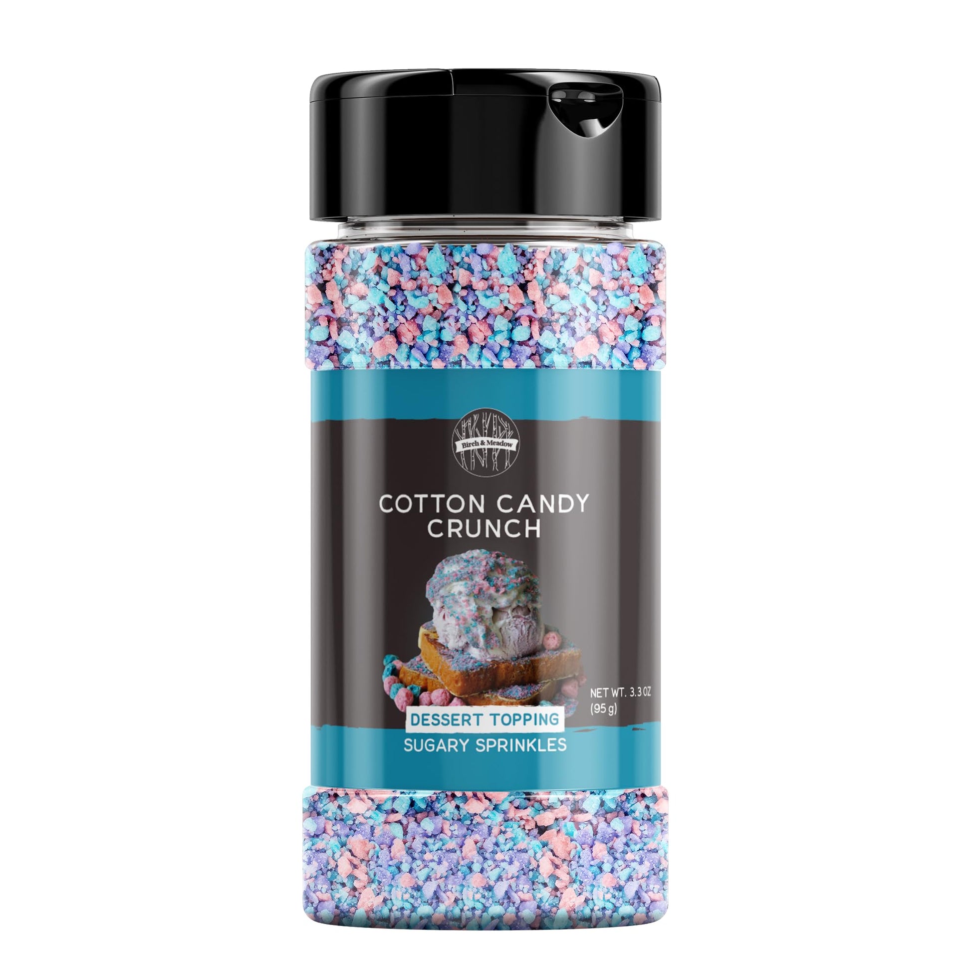 Birch & Meadow 5 Tbsp of Cotton Candy Crunch, Ice Cream Topping, Dessert Topper