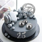 25 Pcs Birthday Cake Topper Set, Acrylic Happy Birthday Cake Toppers Numbers 0-9 Crown Cake Topper Ball Shaped Cake Insert Toppe