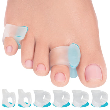 5 Stars United Toe Spacers For Men And Women - 6 Gel Toe Separators, Hammer Toe Straightener, Correct Toes
