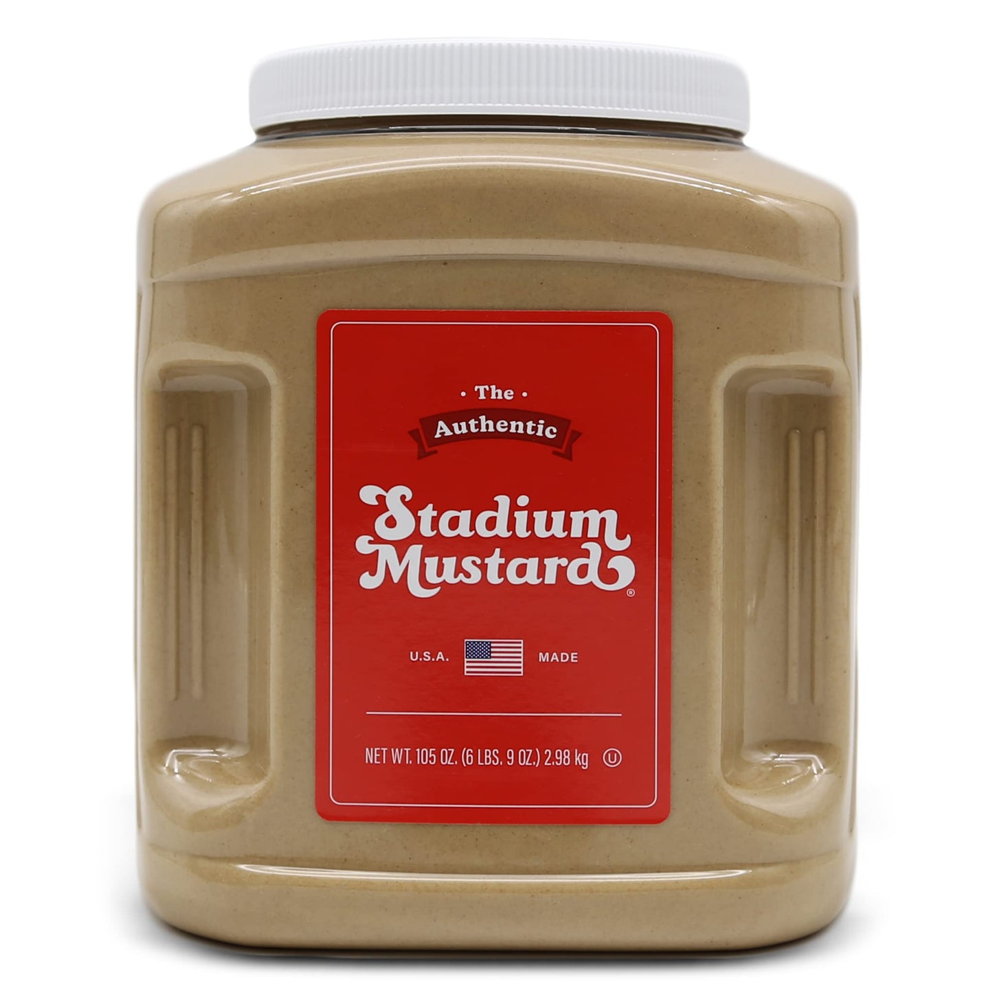 The Authentic Stadium Mustard. Bulk Food Service Jug. From Cleveland's Famed Municipal Stadium. The Classic Condiment for Hot Do