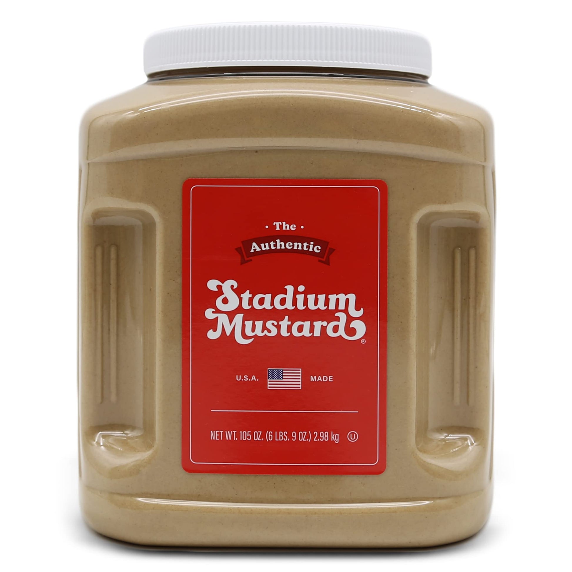 The Authentic Stadium Mustard. Bulk Food Service Jug. From Cleveland's Famed Municipal Stadium. The Classic Condiment for Hot Do