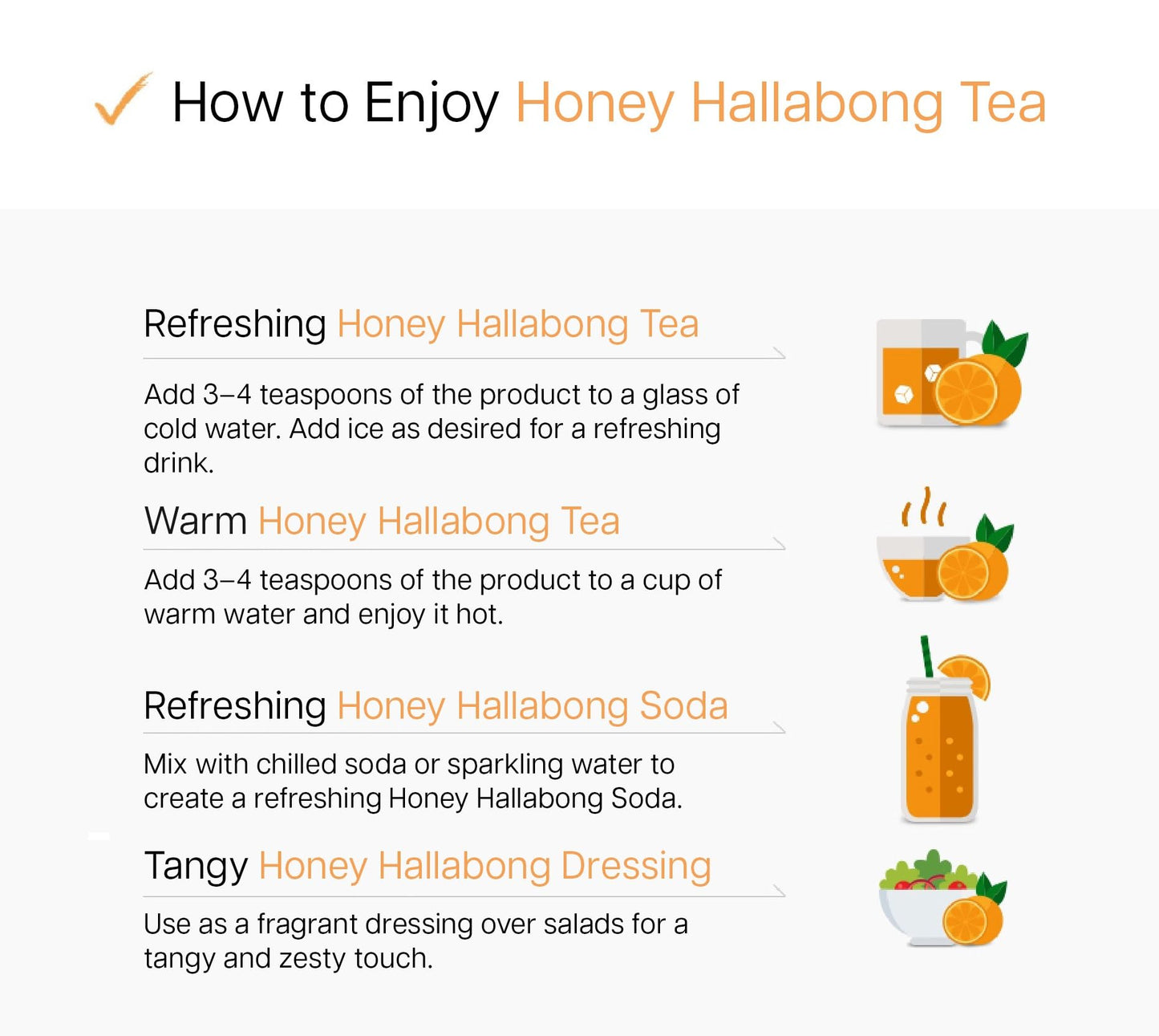 Damtuh Honey Jeju Hallabong Tangerine - Natural Sweetness With Real Tangerine Slices, No Artificial Additives - Perfect For Tea,