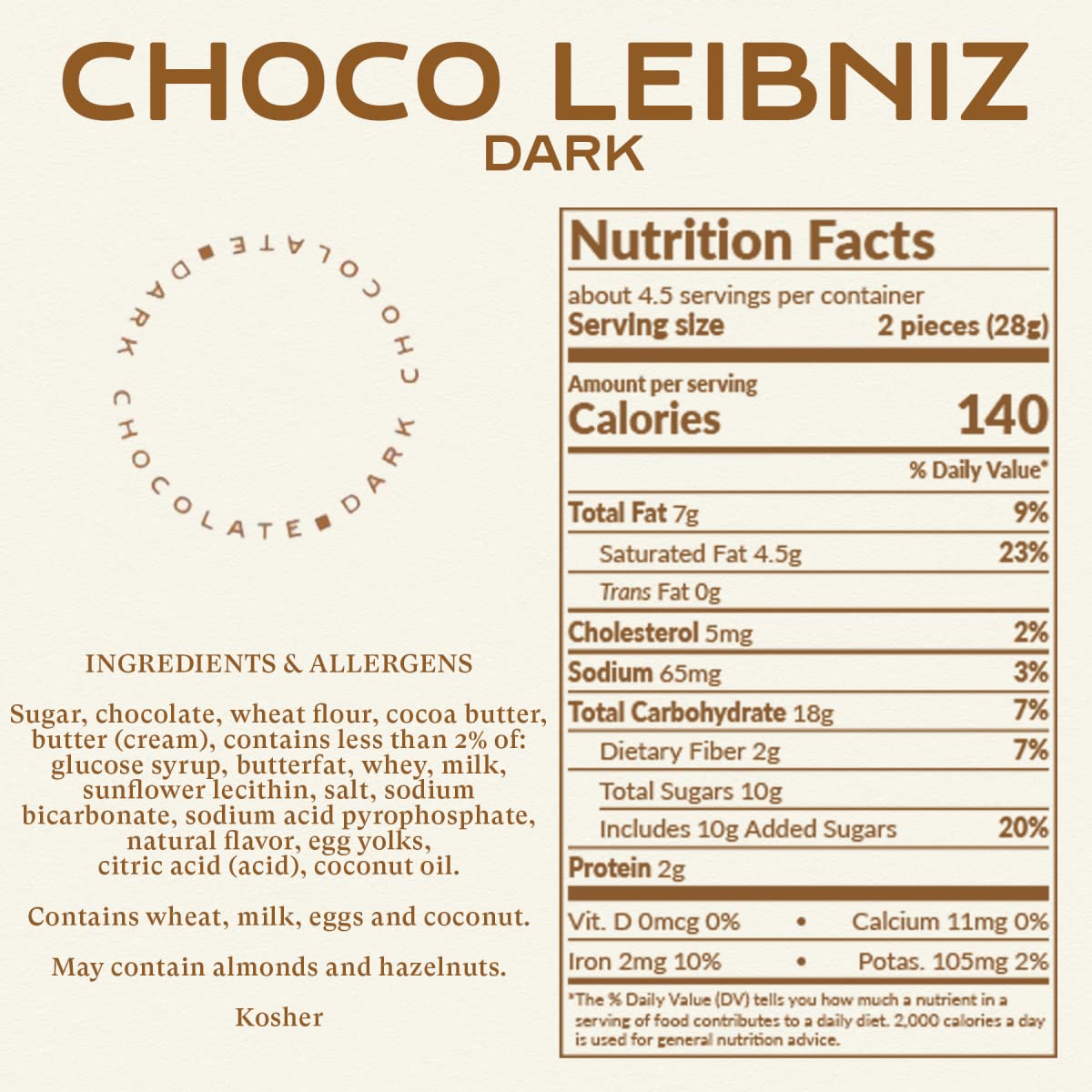 Bahlsen Choco Leibniz Dark Cookies (3 Boxes) - Leibniz Butter Biscuits Topped With A Thick Layer Of German Chocolate - 4.4 Oz Bo