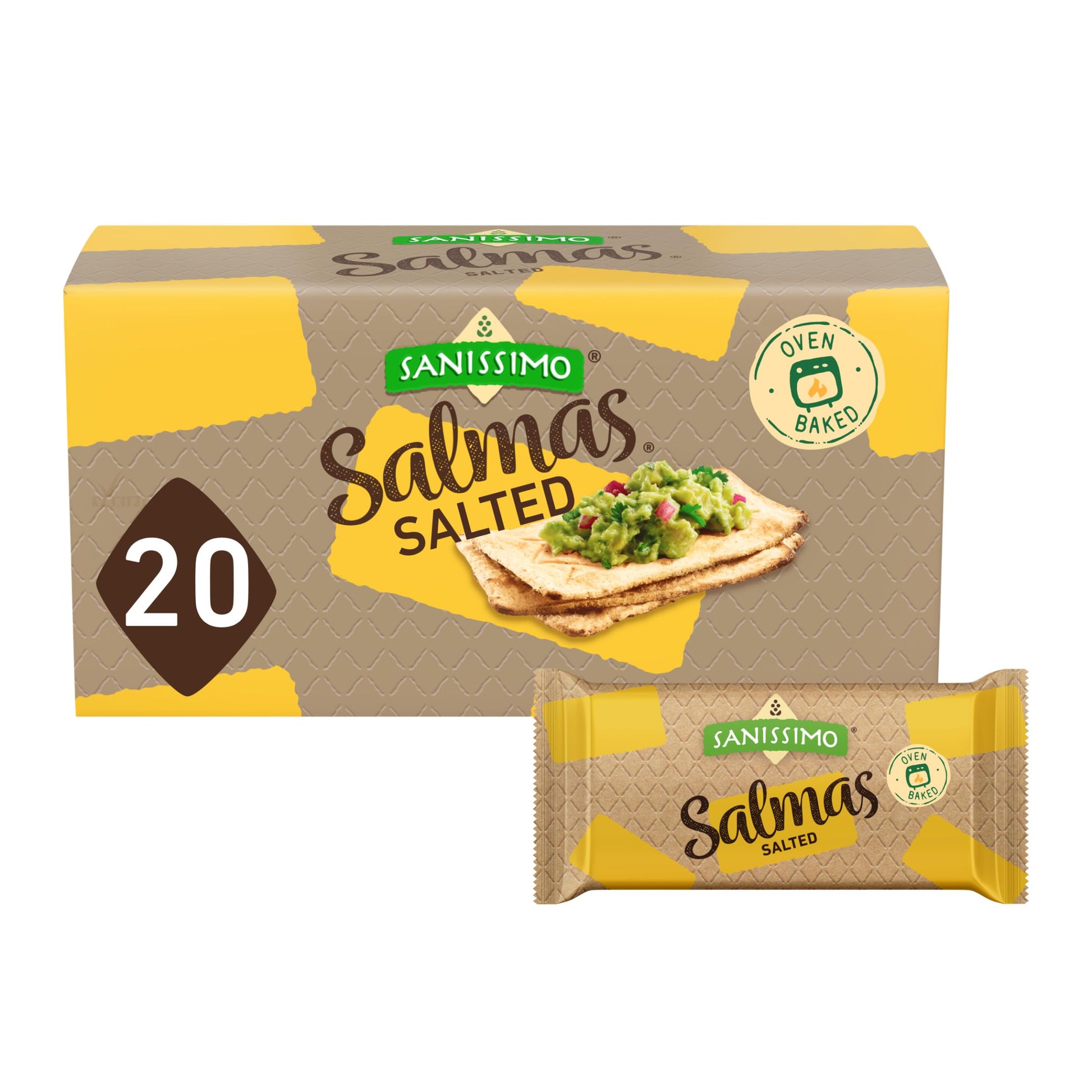 Sanissimo Corn Crackers, Gluten Free, Non GMO, 20 Packs of 3, 0.64 Ounce Each, Kosher Certified