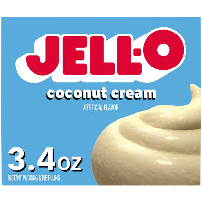 Jell-O Instant Coconut Cream Pudding, 3.4 oz Box