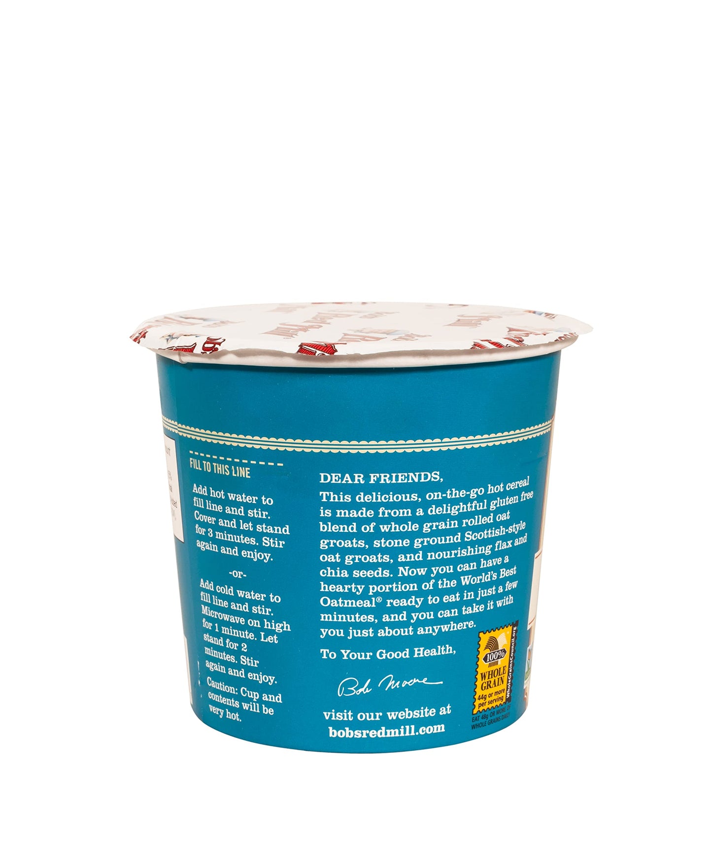 Bobs Red Mill GF Oatmeal Cup, Classic, 1.81 Ounce Cup (Pack of 12), Gluten Free, Non-GMO, Vegan, Whole Grain, Kosher