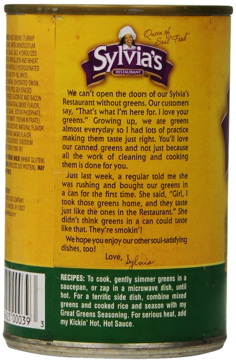 Sylvia'S Specially-Seasoned Mixed Greens, 14.5 Ounce Cans (Pack Of 12)