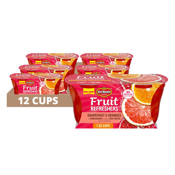 Del Monte Refreshers Grapefruit & Oranges in Pomegranate Fruit Water Cups, 7 Oz, Pack of 12