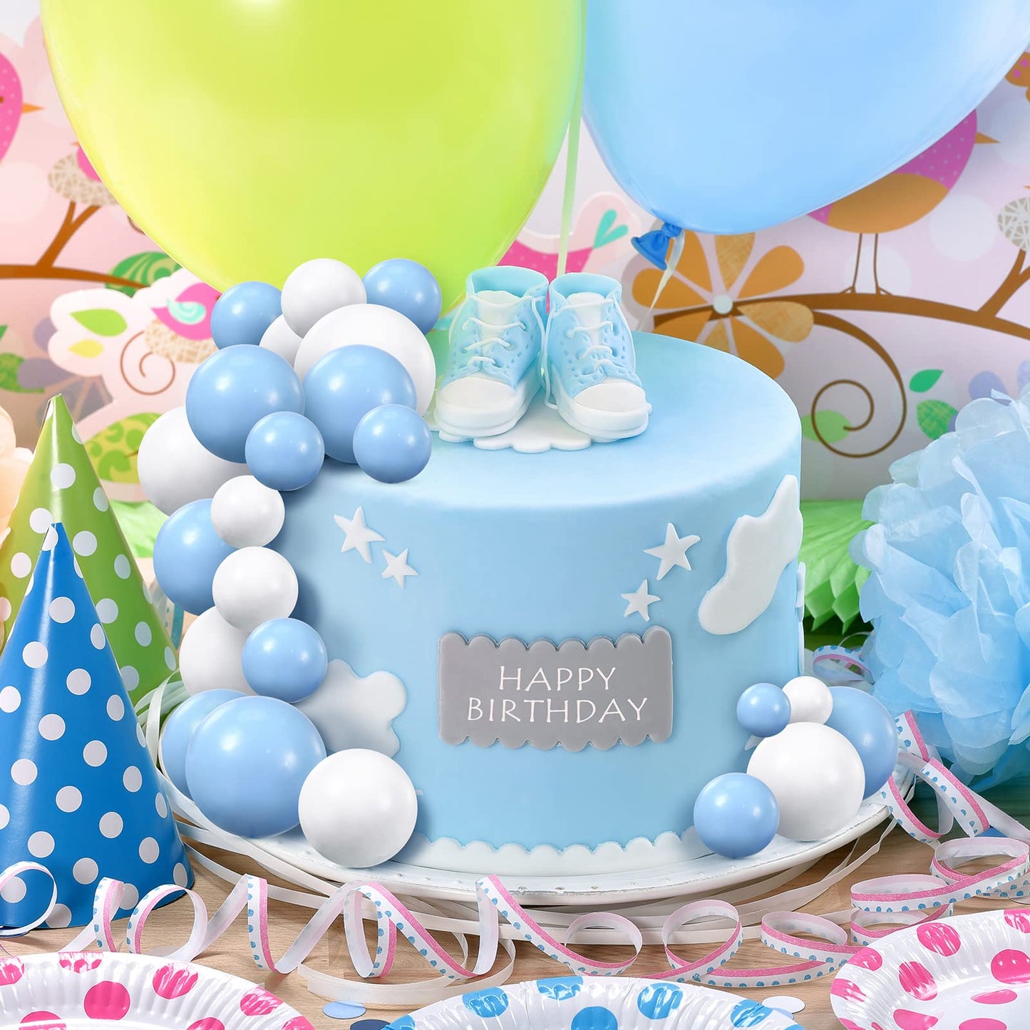 66 Pieces Mini Balloon Cake Topper Cake Decorations Balls Faux Pearl Balls Cake Picks Diy Cake Insert Topper Baking Decoration F