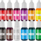 Colaele Food Coloring Liquid Dye Set - 12 Neon Colors, 0.35 Fl Oz Bottles, Water-Based Edible Colorant for Cakes, Icing, Cookies
