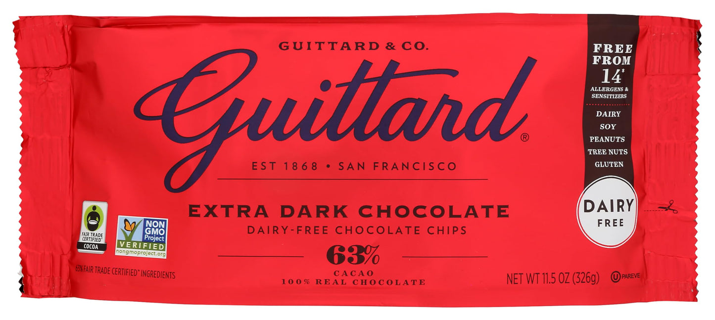 Guittard Baking Chips, 63% Extra Dark Chocolate, 11.5 Oz