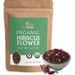 Jiva Organics Organic Hibiscus Flowers - 100% Pure, Cut & Sifted, 1 LB, Gluten Free, Non GMO, Caffeine Free