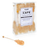 Candy Envy - Amber Caf   Sugar Sticks Mini Rock Candy - 18 Individually Wrapped Amber Treats - Original Sugar Flavored Coffee St