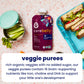 Cerebelly Organic Baby Food Pouches, Beet Carrot Blueberry Purees, 16 Nutrients, No Added Sugar, Fiber & Non-Gmo, 4Oz, 6 Pack