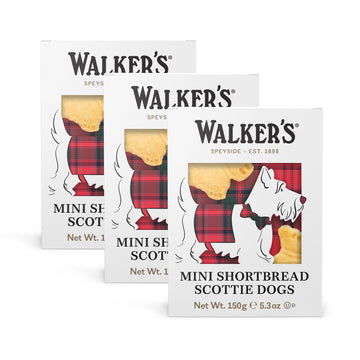 Walkers All-Butter Mini Scottie Dog Shaped Shortbread, 51-Count Carton, Authentic Shortbread Cookies from Scotland, Pack of 3