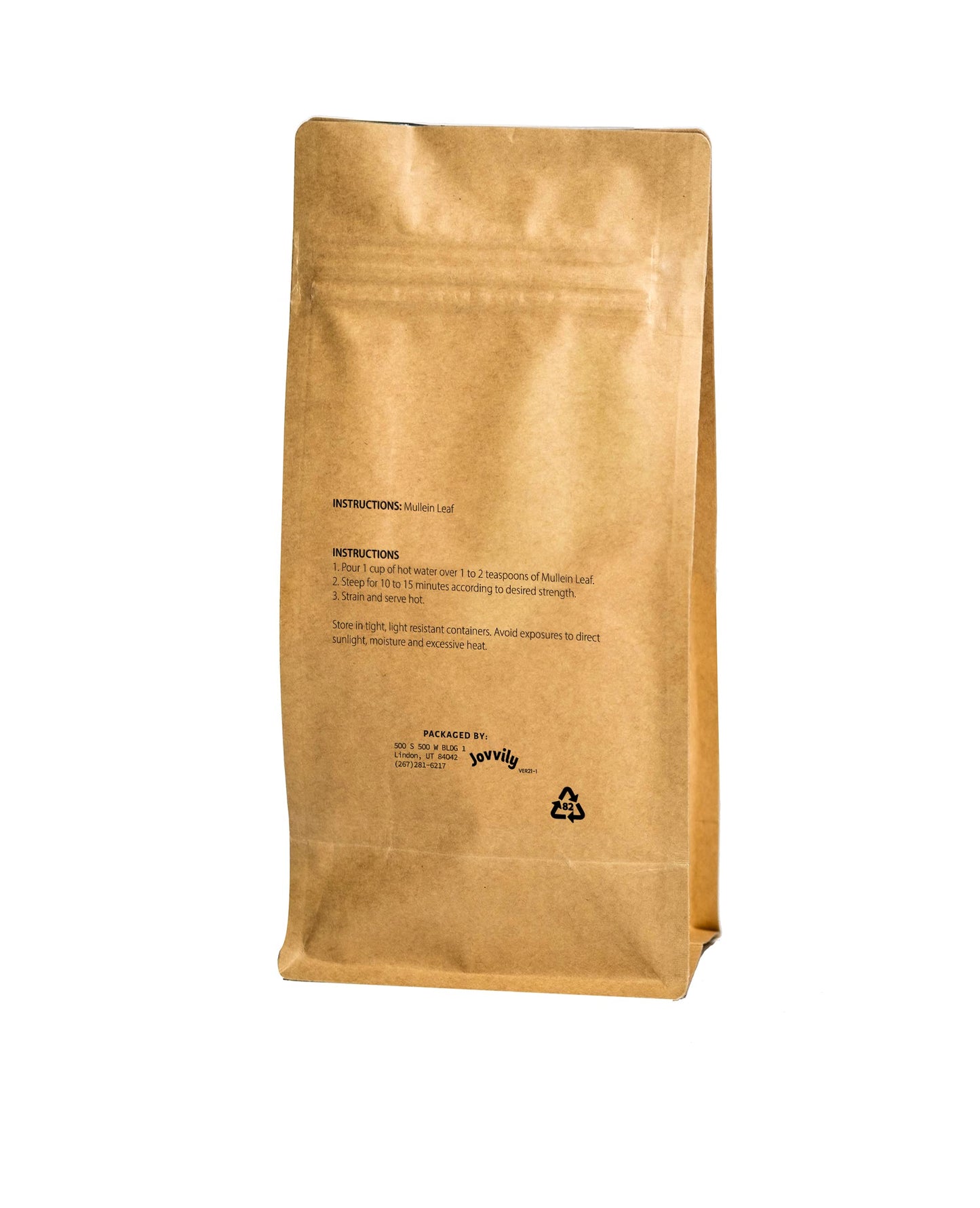 Jovvily Mullein Leaf Herbal Tea - Caffeine Free - 1 lb Cut & Sifted