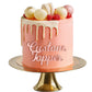 EDSG Personalized Cake Topper, Mirror Acrylic, Rose Gold, Custom Text for Birthday, Wedding, Baby Shower, Graduation
